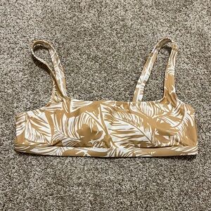 Madewell Second Wave Balconette Bikini Top in Palm Leaves